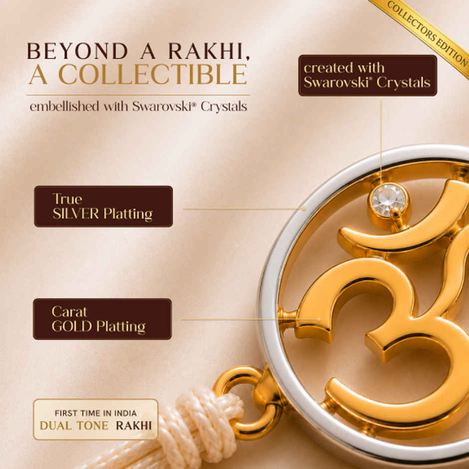 Created with Swarovski Crystals | Collectors Edition-Om  | True silver & Carat Gold Plating