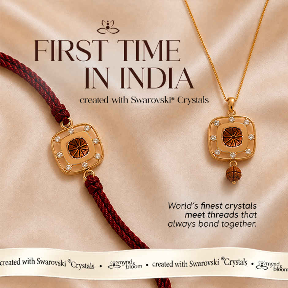 Created with Swarovski Crystals | Rudraksha Emblem | Carat Gold Plating