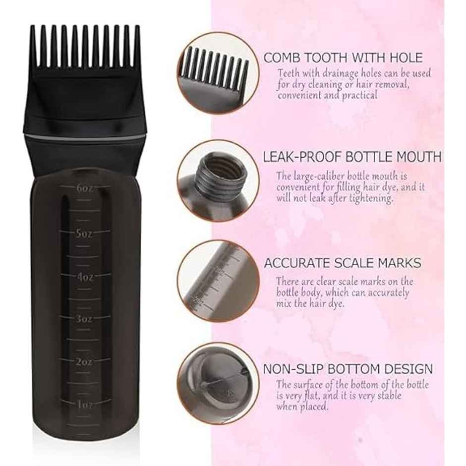 Bronson Professional Hair Oil Applicator Bottle For Scalp For Hair Oiling & Hair Dye Application