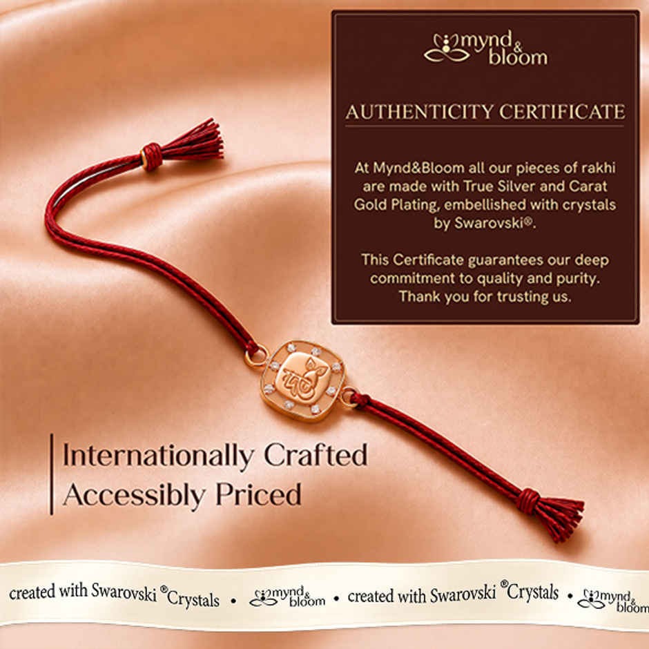 Created with Swarovski Crystals | Krishna Emblem | Carat Gold Plating