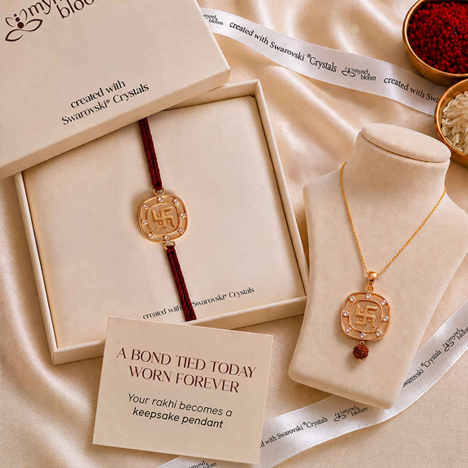 Created with Swarovski Crystals | Swastika Emblem | Carat Gold Plating
