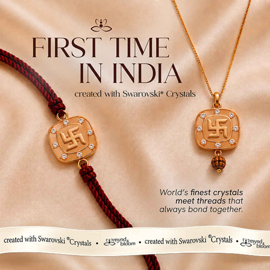 Created with Swarovski Crystals | Swastika Emblem | Carat Gold Plating
