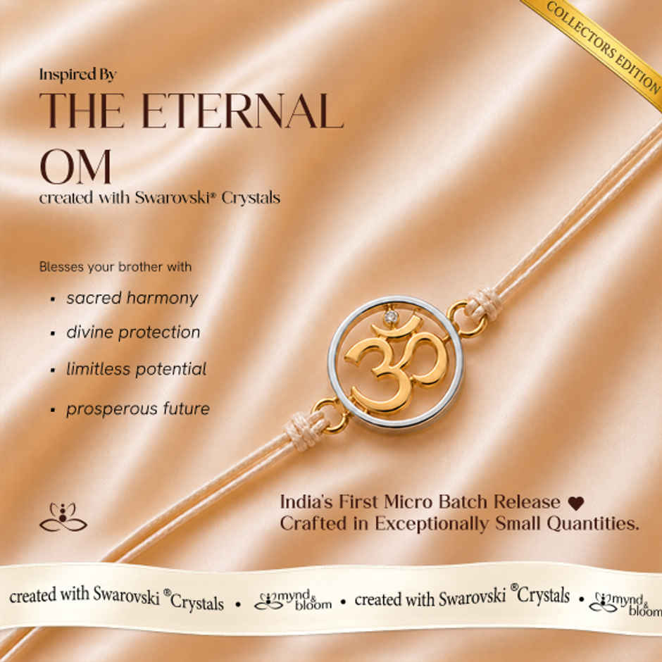 Created with Swarovski Crystals | Collectors Edition-Om  | True silver & Carat Gold Plating