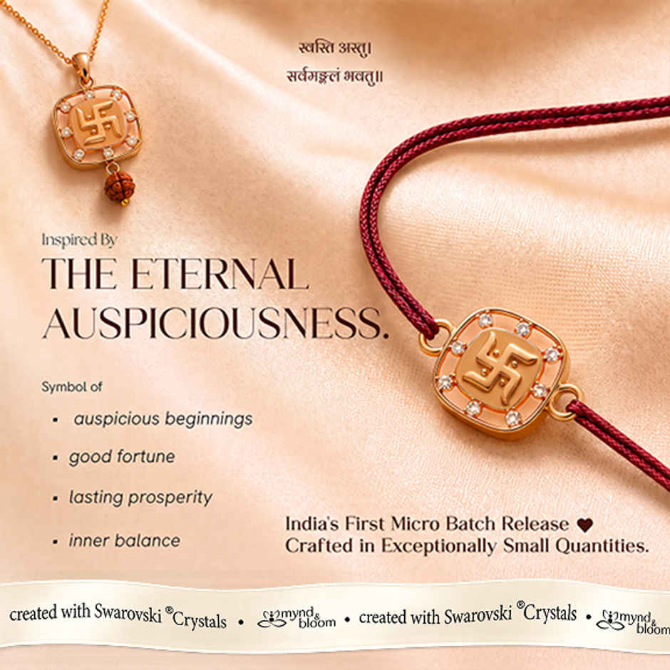 Created with Swarovski Crystals | Swastika Emblem | Carat Gold Plating