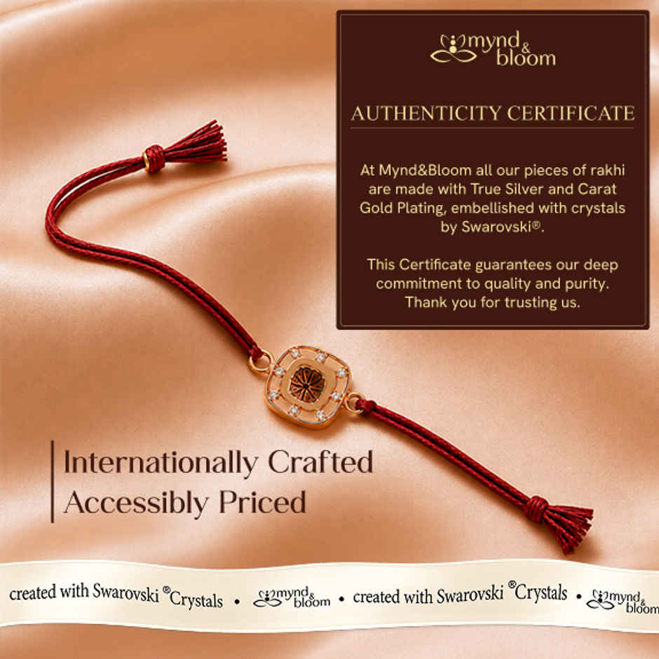 Created with Swarovski Crystals | Rudraksha Emblem | Carat Gold Plating