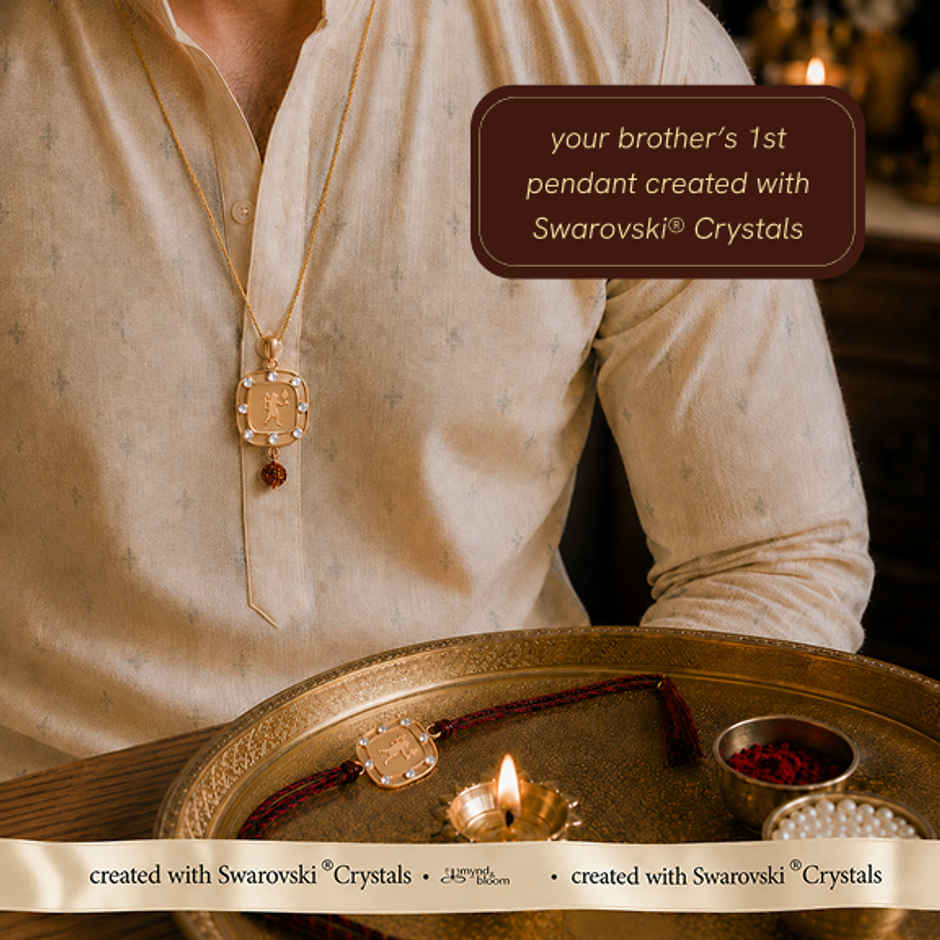 Created with Swarovski Crystals | Hanuman Emblem | Carat Gold Plating
