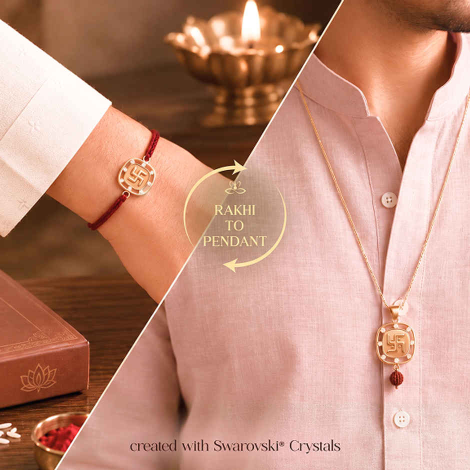Created with Swarovski Crystals | Swastika Emblem | Carat Gold Plating