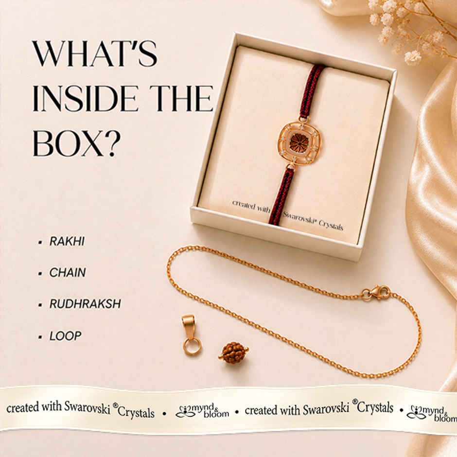Created with Swarovski Crystals | Rudraksha Emblem | Carat Gold Plating
