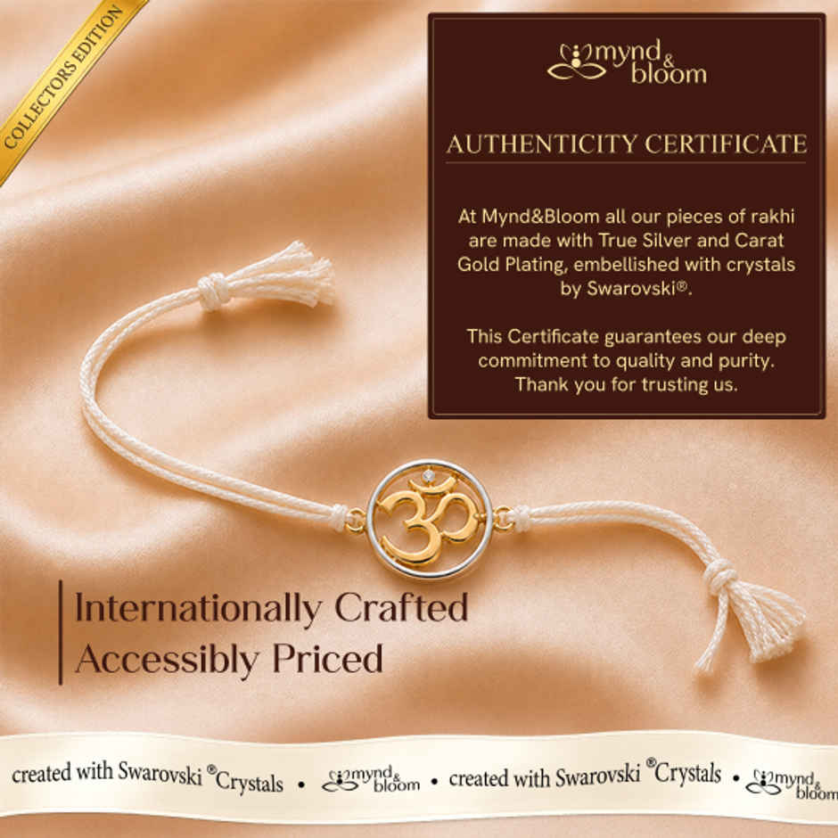 Created with Swarovski Crystals | Collectors Edition-Om  | True silver & Carat Gold Plating