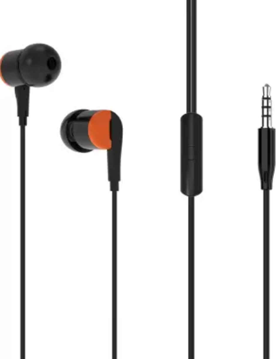 itel L20 Pro Wired Earphones 14Mm Super Bass | Music & Call Control | 1.2M Cable | Black