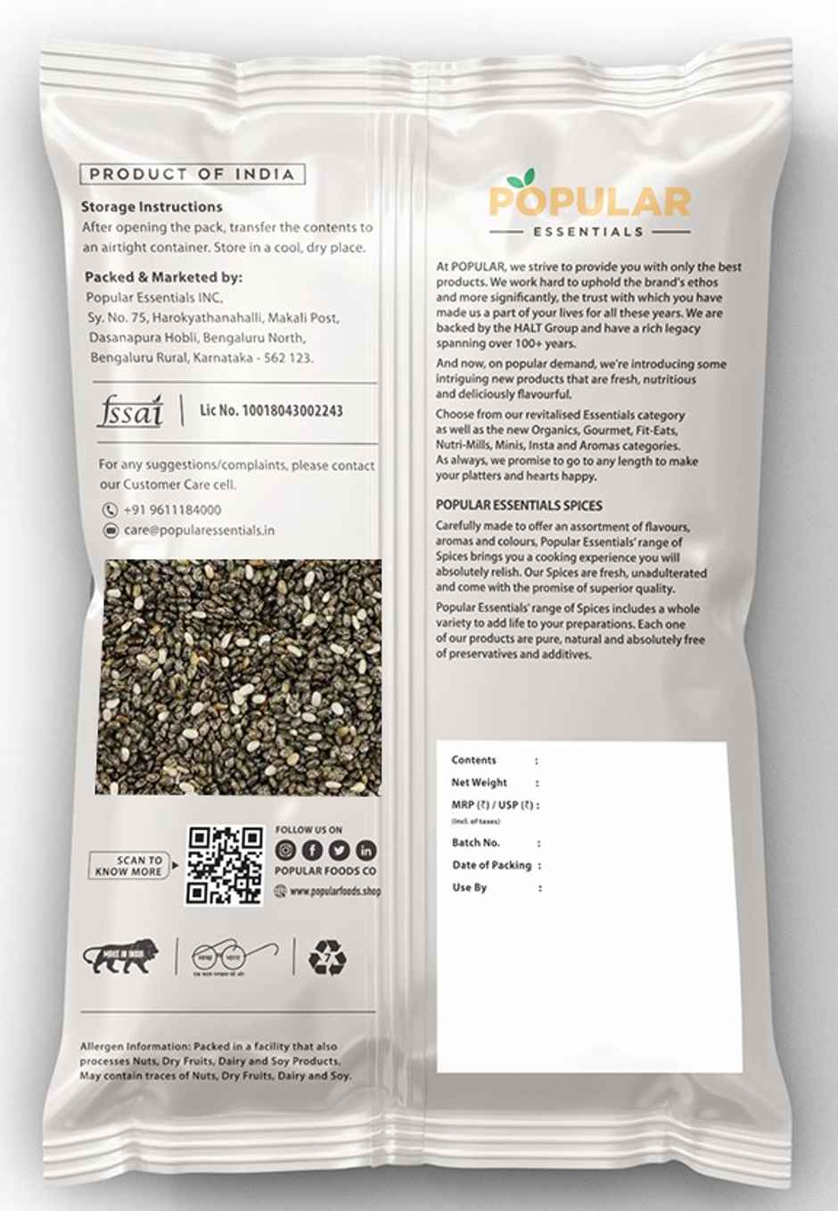 Popular Essentials Chia Seeds