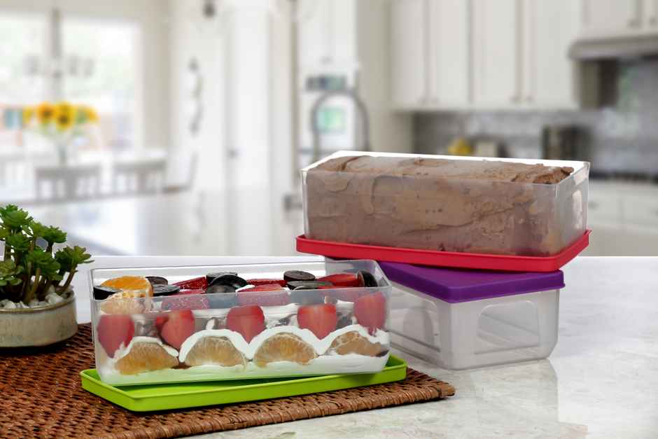 Varmora Multi Utility Plastic Storage Boxes - Set of 3 (Colour May Vary)