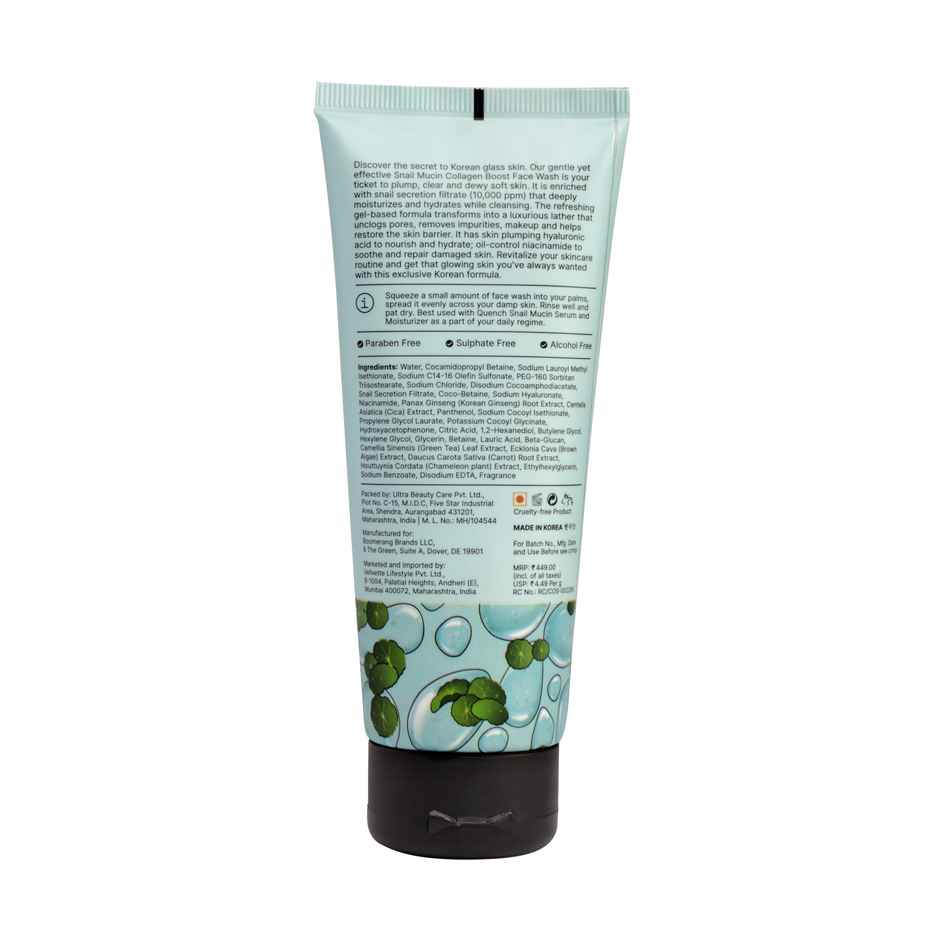 Quench Botanics Snail Mucin Collagen Boost Face Wash