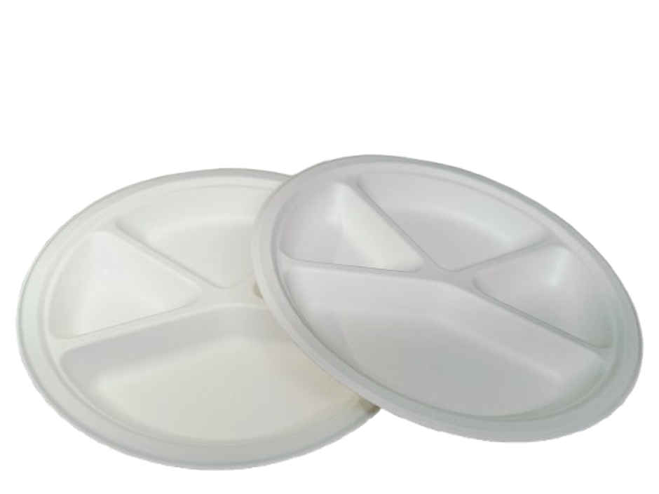 Disposable Round Tray Plate | Pack of 25 | 10 inch | Sn Cd 11 | Antzco