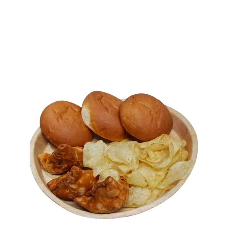 Disposable Palm Round Plate | 10 inch | Pack of 10 | Antzco