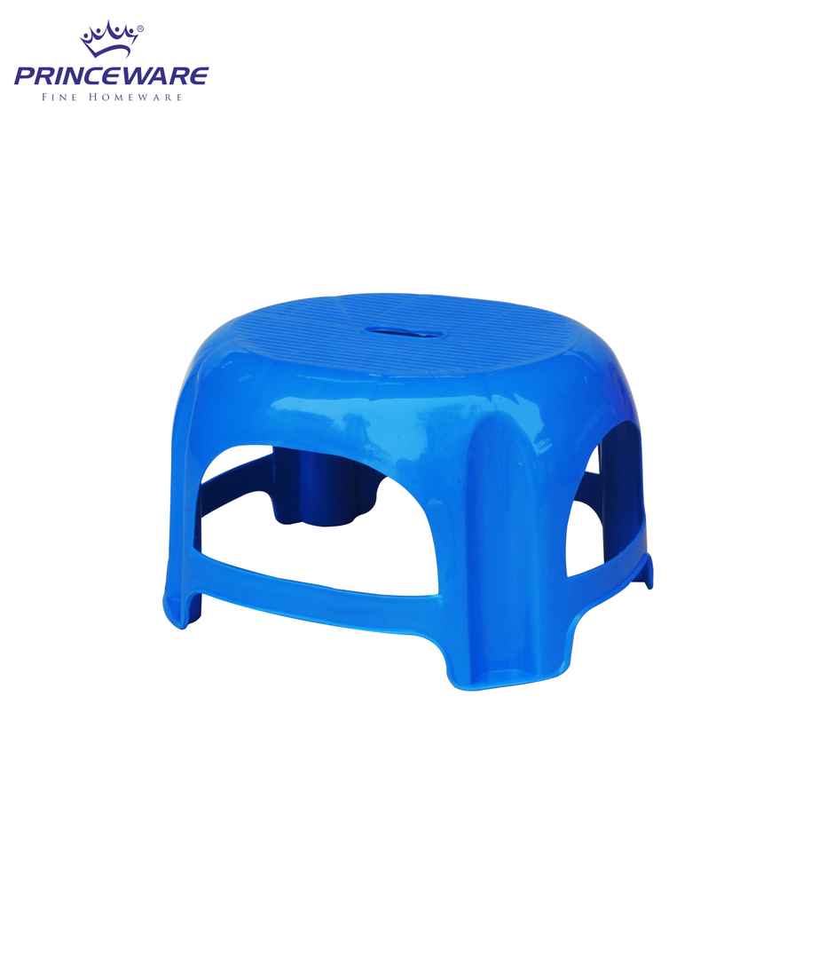 Princeware Bathroom/ Kitchen Stool Small Size | 323 x 280 x 183 Mm- Blue