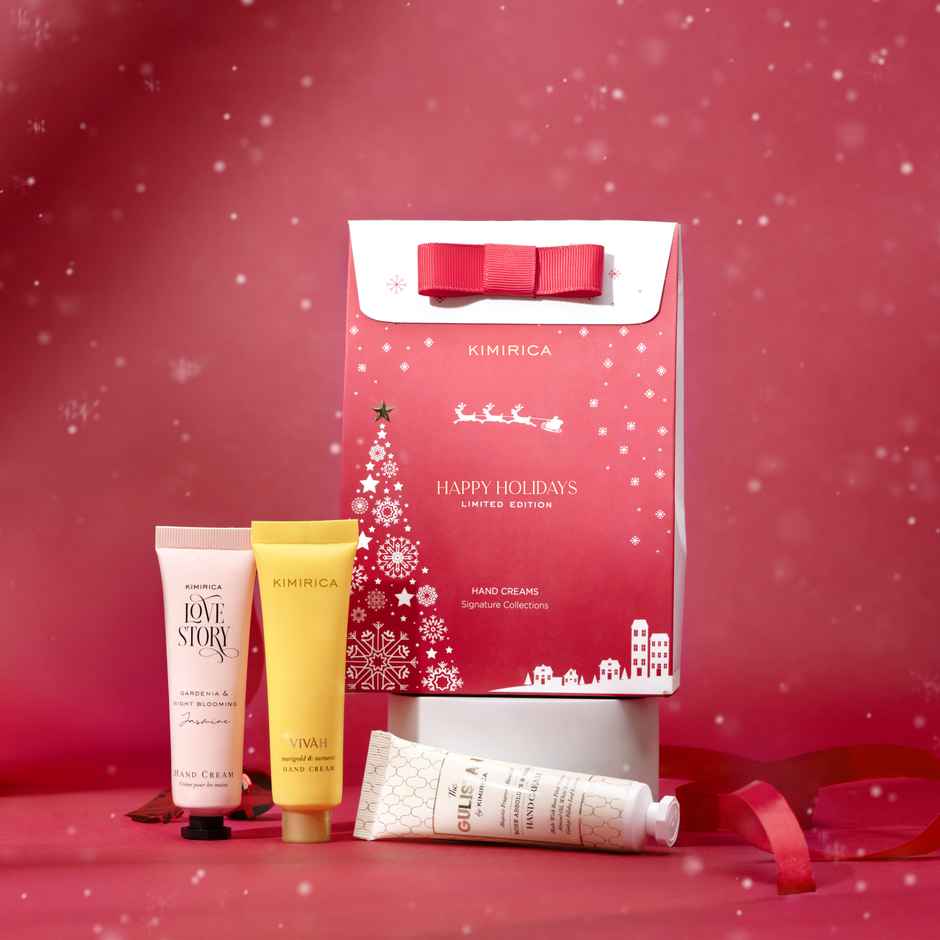 Kimirica Happy Holidays Gift Set | Luxe Hand Cream Trio for Gifting & Self-Care | Limited Edition