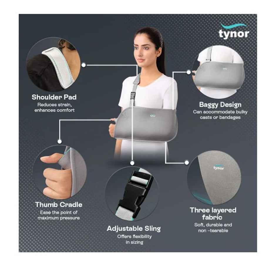 Tynor Pouch Arm Sling Baggy Grey L