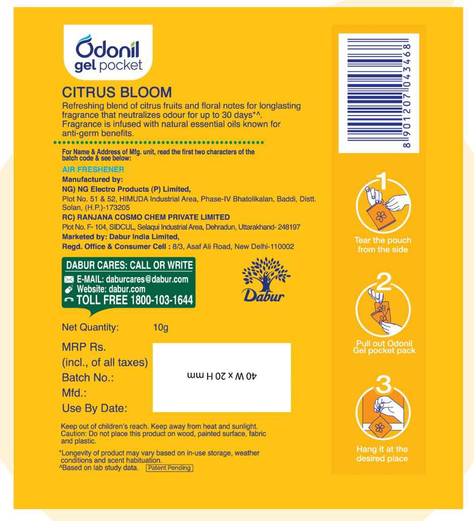 Odonil Citrus Bloom Gel Pocket Combo