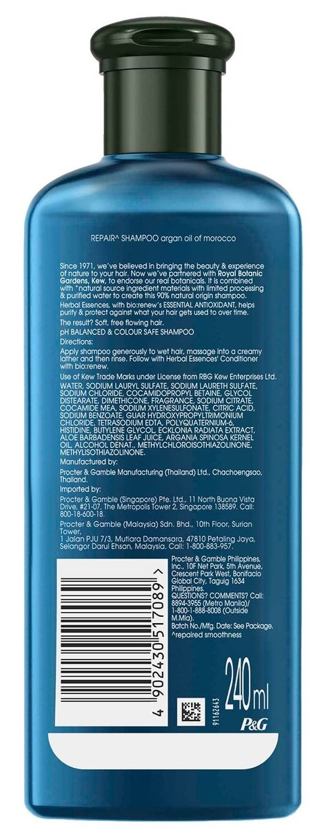 Herbal Essences Argan Oil of Morocco Shampoo For Hair Repair and No Frizz