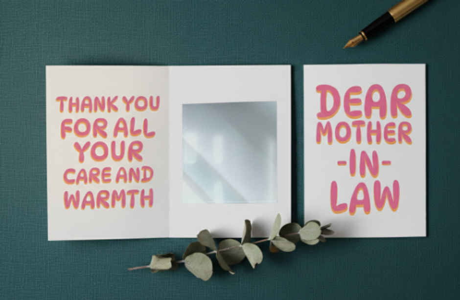 Mirror Dear Mother-in-Law Greeting Card | Mad Over Print