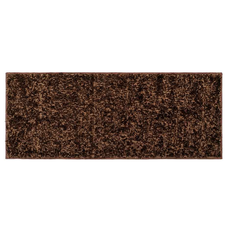 Homeharmony Anti- Skid Brown Furry Door Mat | 54 x 140 cm