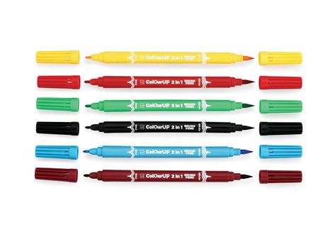Cello Colourup Brushtip Assorted Pens (Pack Of 6)