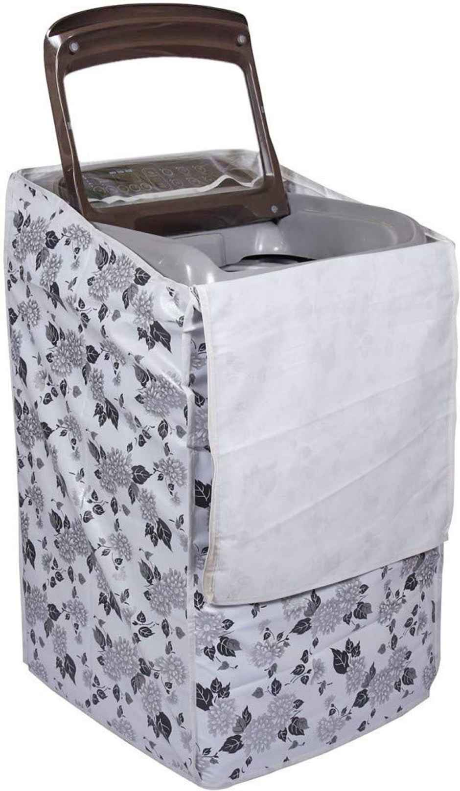 Daluci Top Load Washing Machine Cover - Samsung - 6.5-7.5 kg | Half White & Grey | 55 x 55 x 92 cm