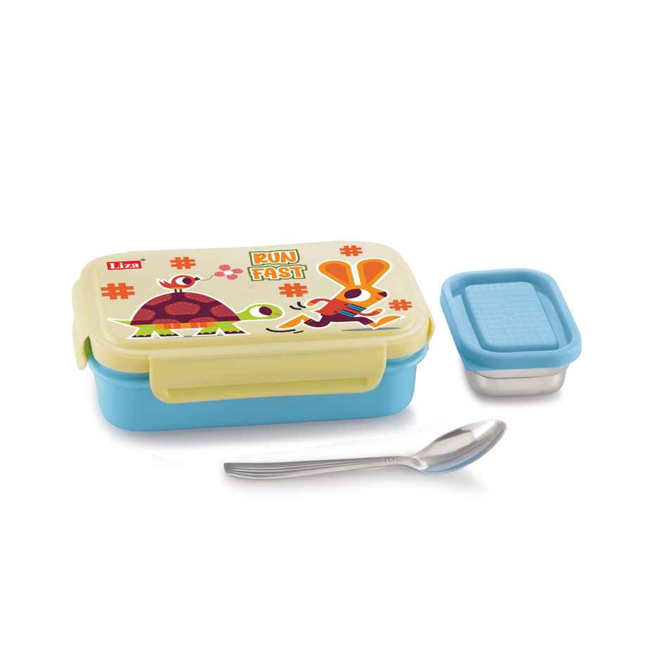 Liza Good Food Lunch Box With Inner Steel Big Banana Yellow