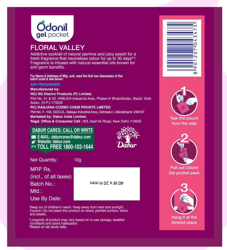 Odonil Floral Valley Gel Pocket Combo 