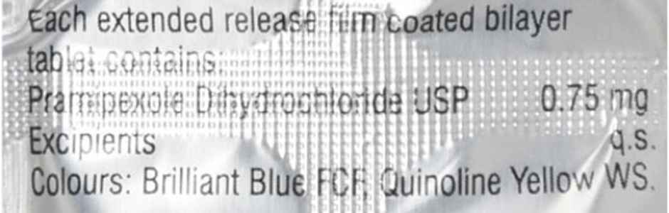 Pramipex ER 0.75 Tablet