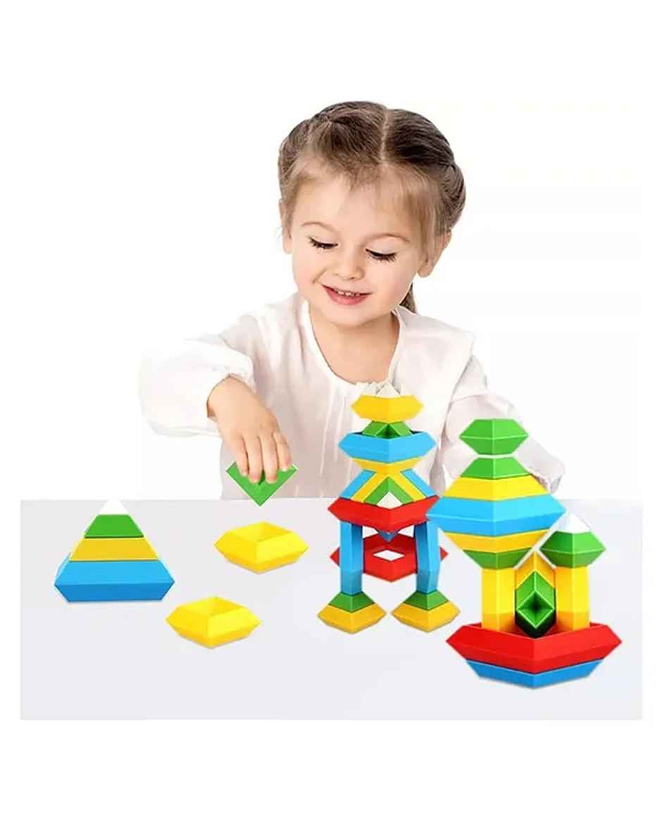 Kidology Shape Sorting Montessori Sensory Toys with Colorful Blocks Cube | 15pcs