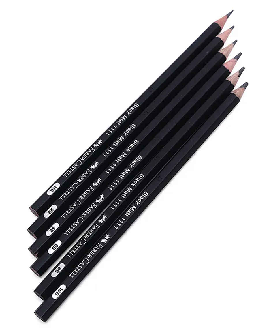 Faber-Castell Graded Pencil Set of 6 (HB, 2B, 4B, 6B, 8B, 10B)