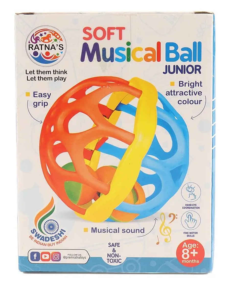 Ratna's Soft Musical Ball - Junior | Assorted