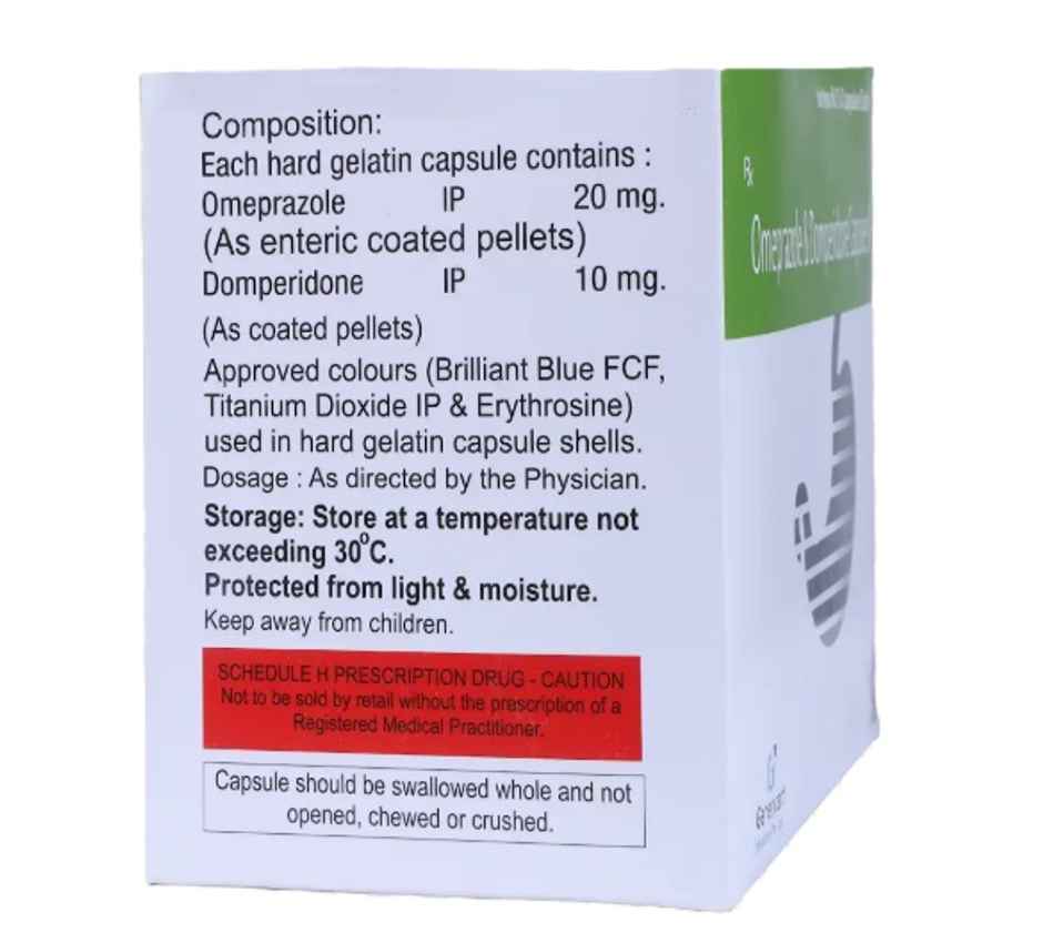 Genericart Omeprazole 20 Mg + Domperidone 10 Mg Capsule
