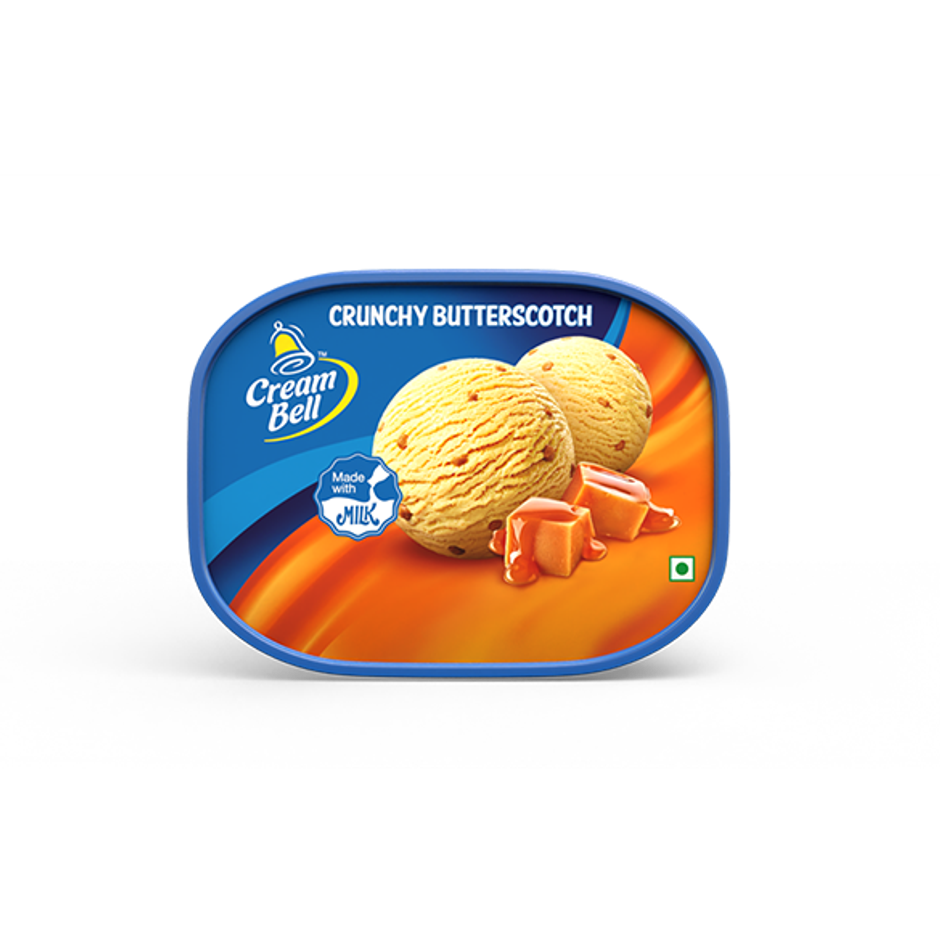 Cream Bell Crunchy Butterscotch Ice Cream Tub