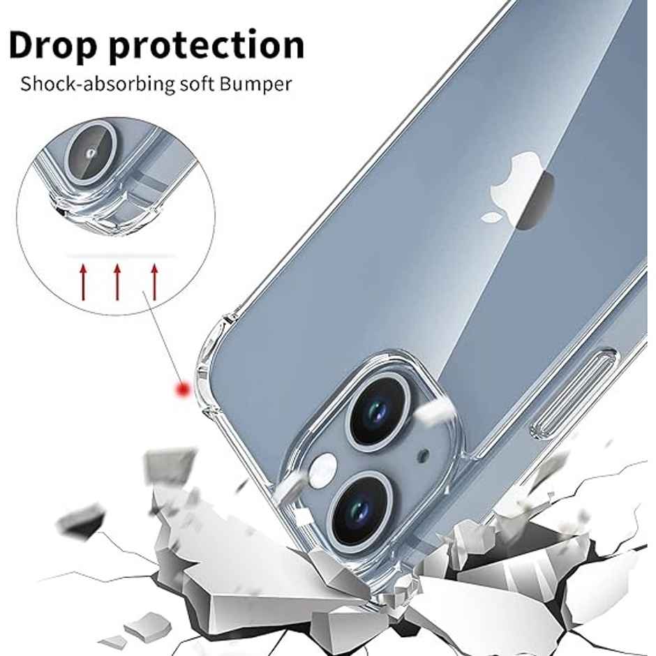 Sounce TPU Hard Back Cover for iPhone 13 | Scratch-Resistant | Shockproof | Transparent | MagSafe Compatible