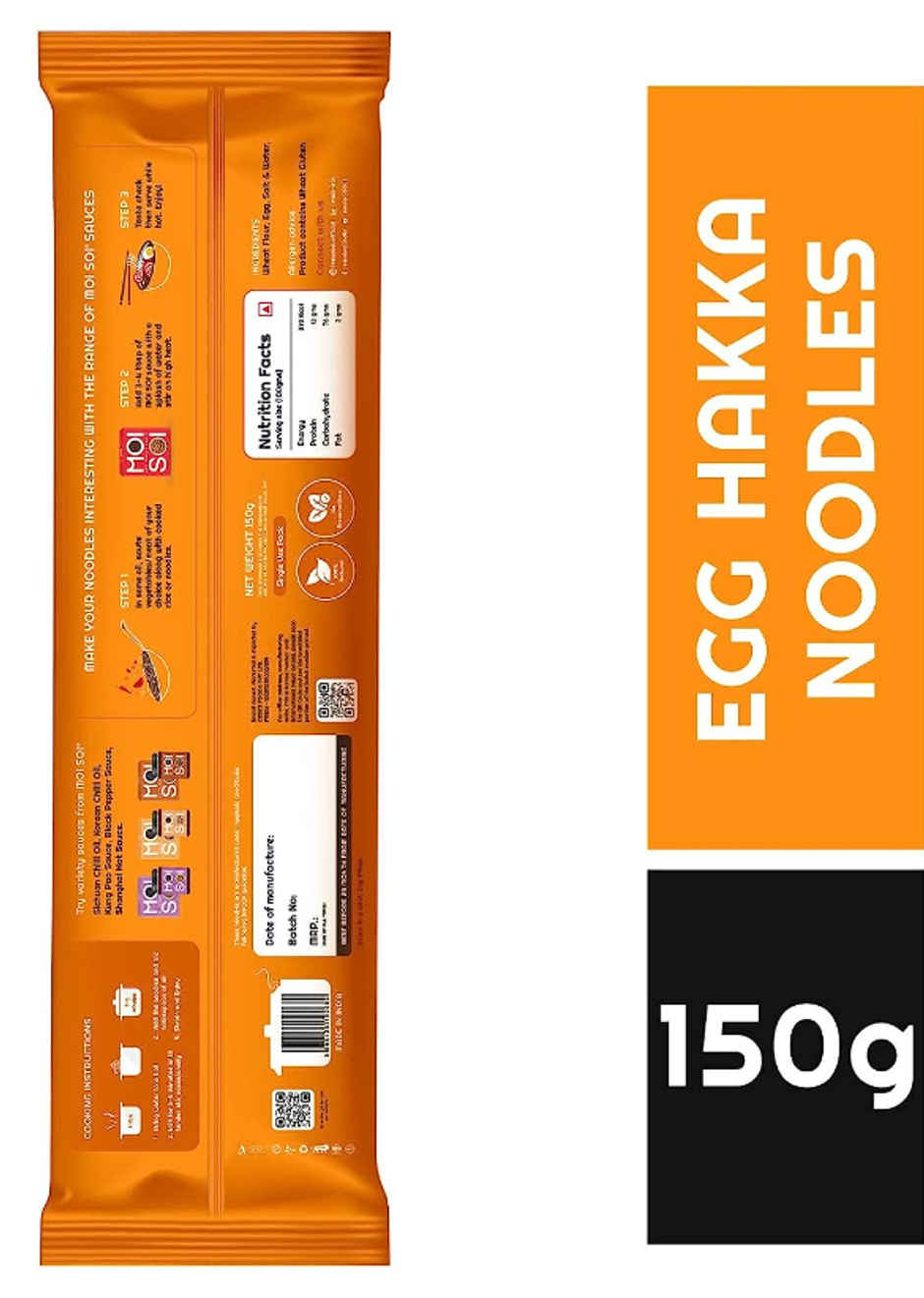 Moi Soi Egg Hakka Noodles - Non-Sticky | Easy To Cook | No Preservatives