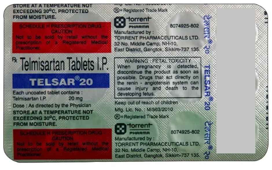 Telsar 20 Tablet