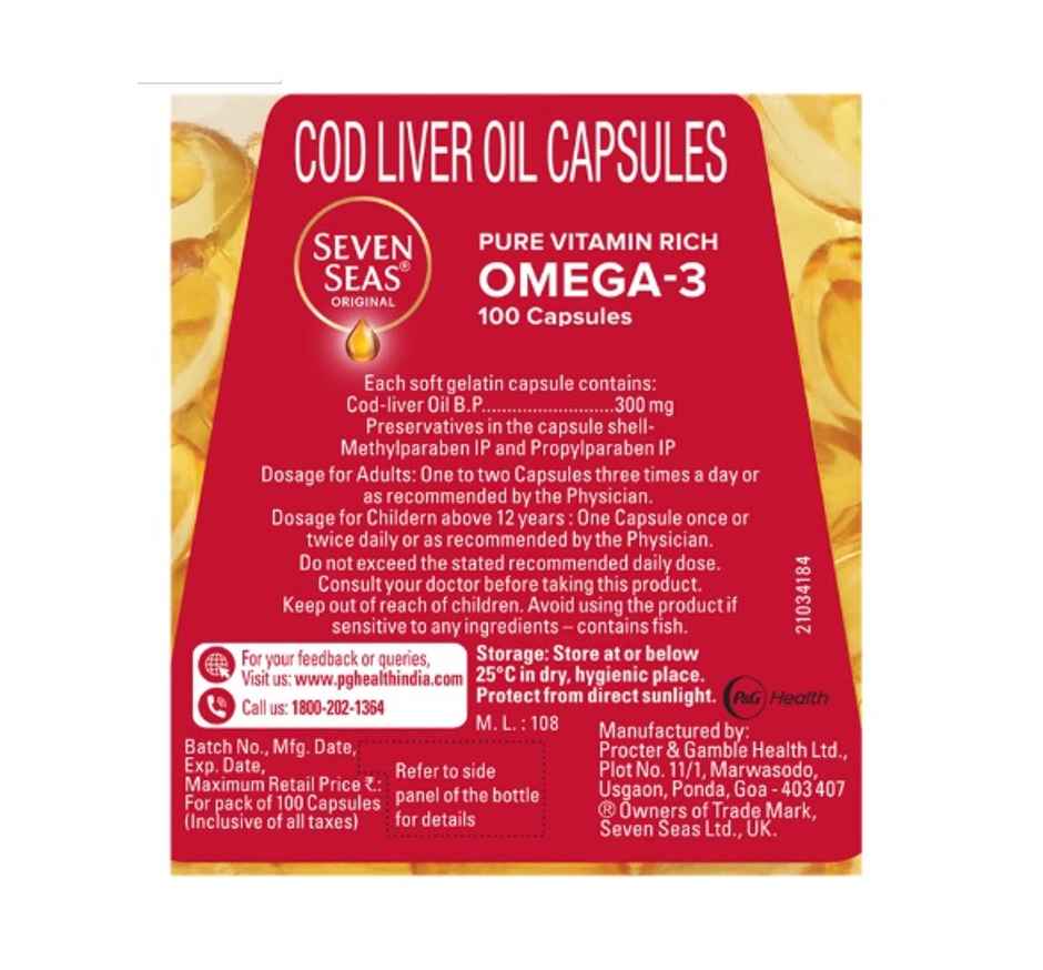 Seven Seas Original Cod Liver Oil Capsule