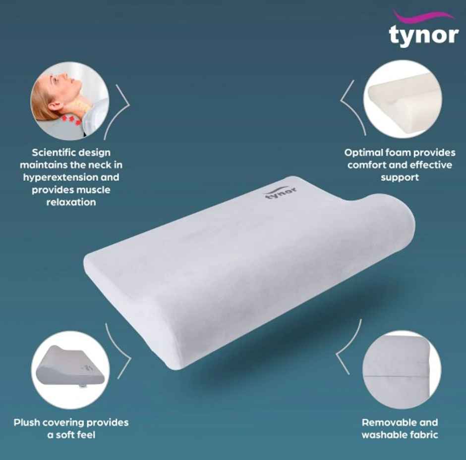 Tynor Cervical Pillow Regular Grey Universal