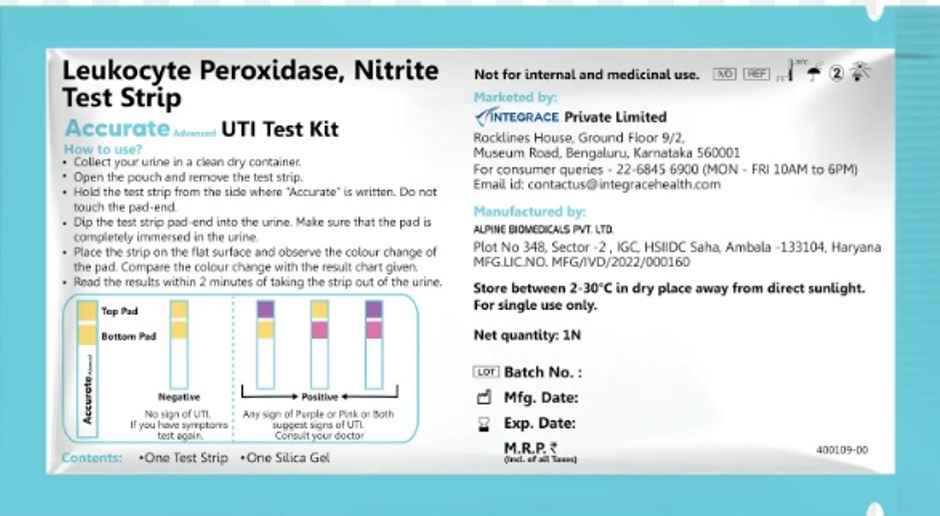 Accurate Advanced UTI Test Kit