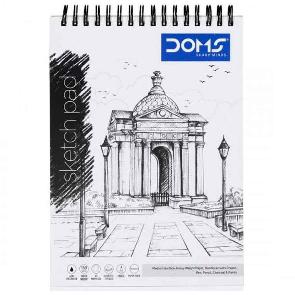 Doms Wiro unruled A5 Paper Sketch Book | 72 Pages | 21 x 15 cm