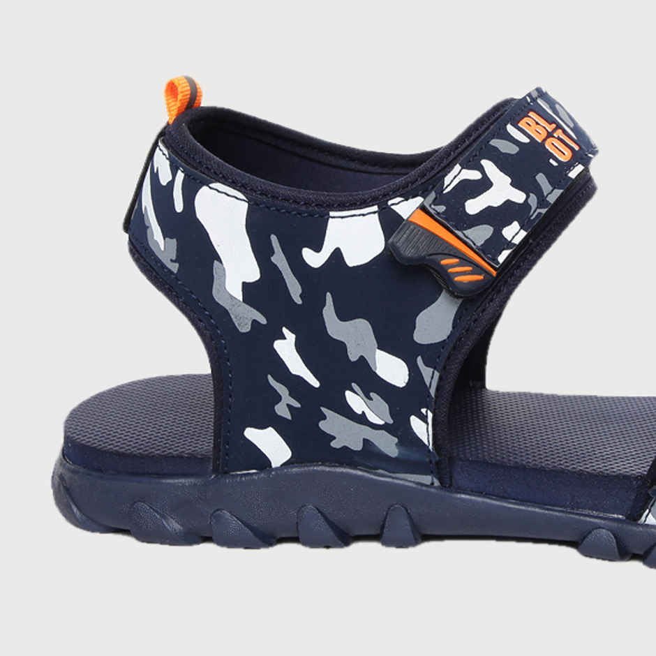 Paragon Blot Men's Blue & Orange Sandals - 7