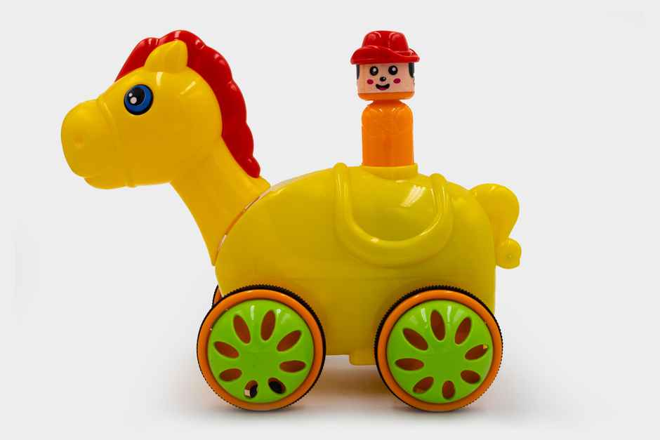 Toybharat Push N Go Horse | Fun Toddler Toy & Birthday Gift - Multicolour | Assorted