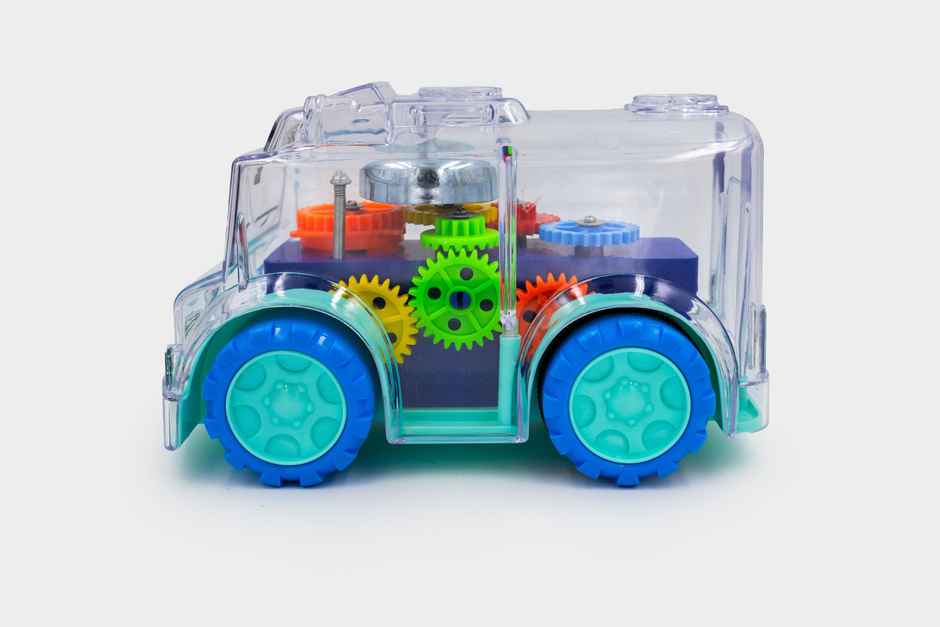 Toybharat Friction-Powered Gear Bus | Fun Birthday Gift for Kids - Multicolour | Assorted