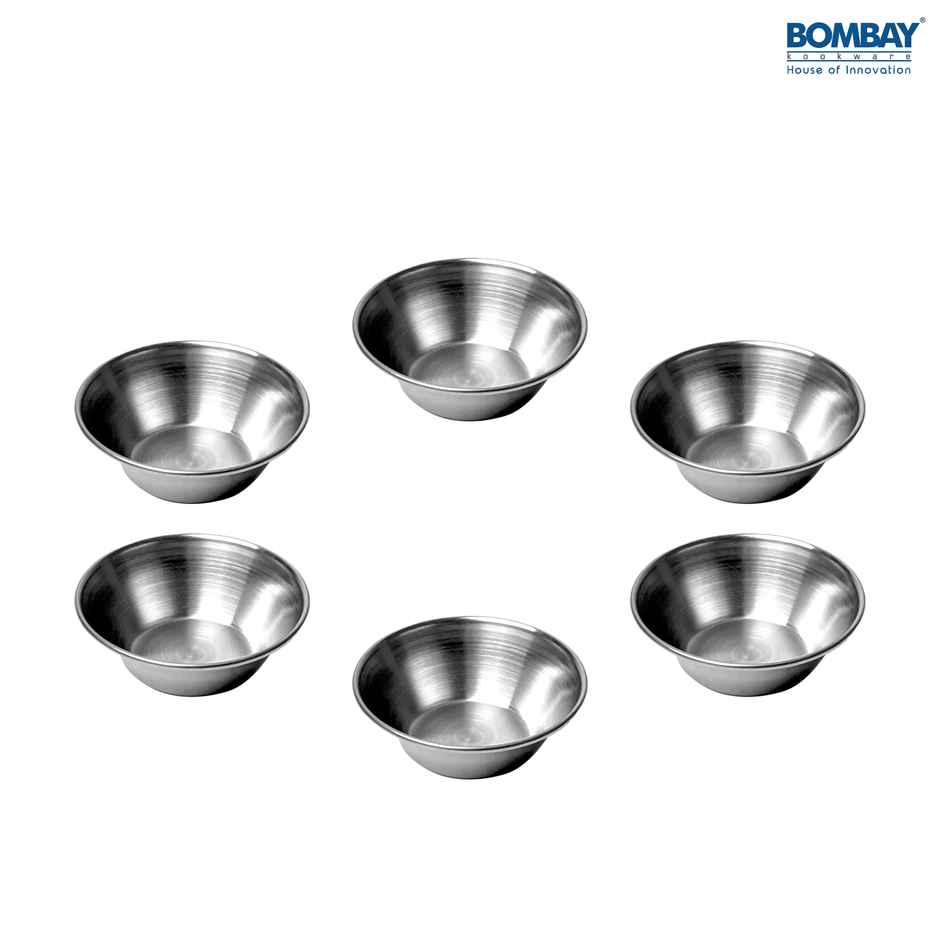 Bombay Kookware Stainless Steel Mini Chutney Bowl, Katori for Cream and Sauces