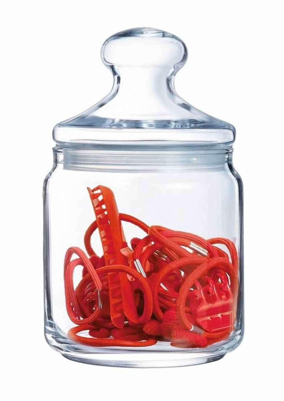Luminarc Pot Club Jar | 500 ml | BPA-Free | Secure Lobster Clasp Lid | Transparent Glass