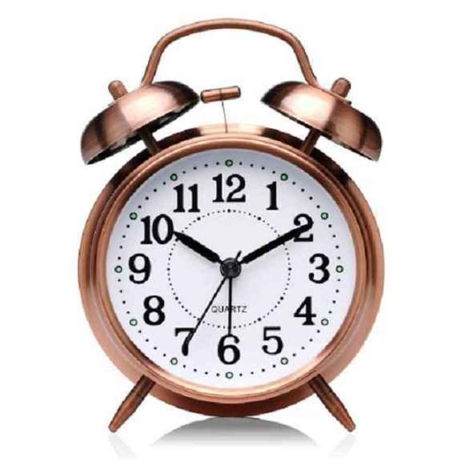 Soham Housewares Table Alarm Clock Vintage Look Twin Bell (Copper)