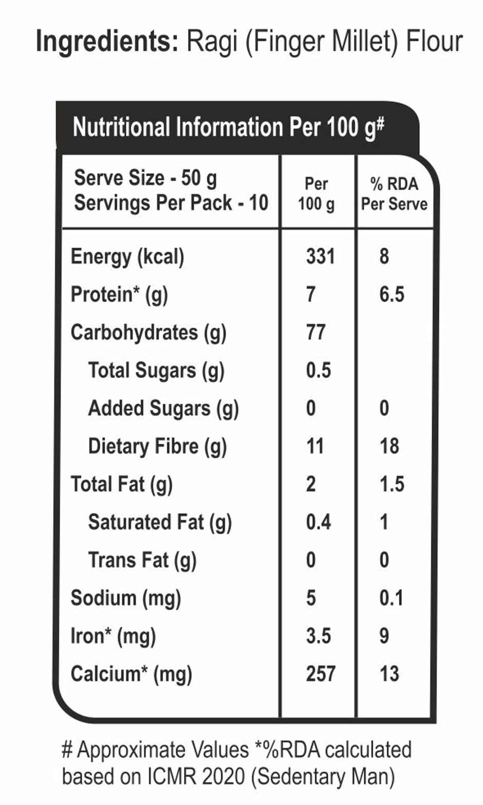 Manna Ragi Flour - Finger Millet Flour Nachni | Kezhvaragu | Mandua